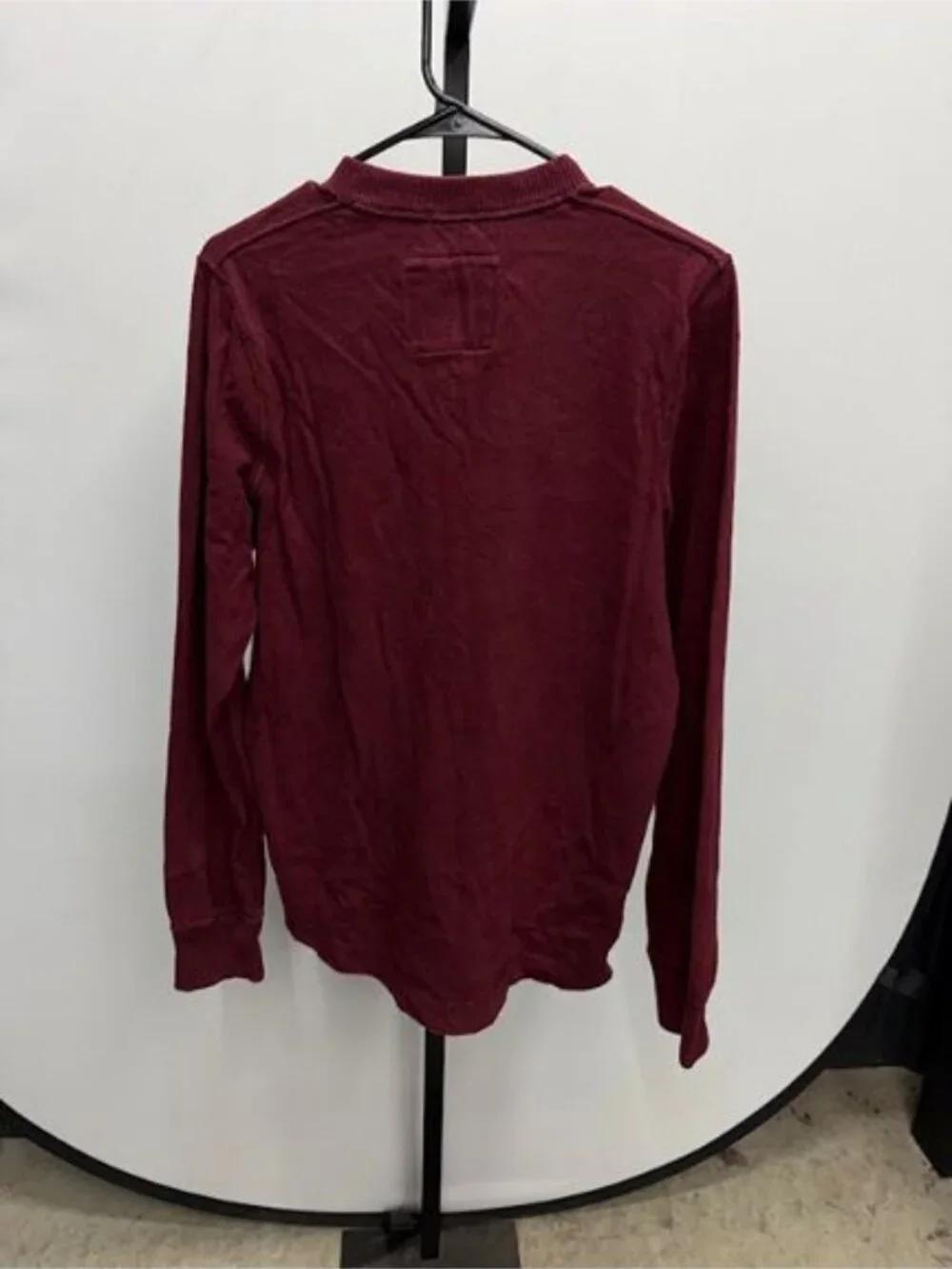 Abercrombie & Fitch Vintage Muscle Maroon V-Neck Cotton Sweater